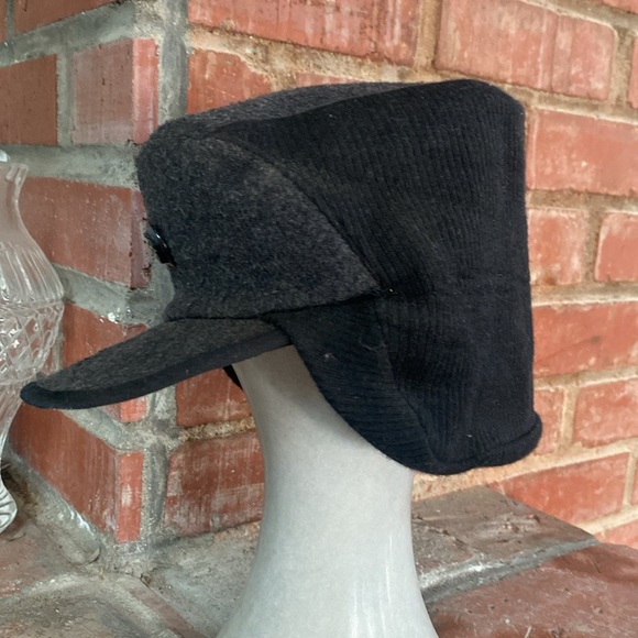 Vintage wool and cotton military style hat - Picture 3 of 8
